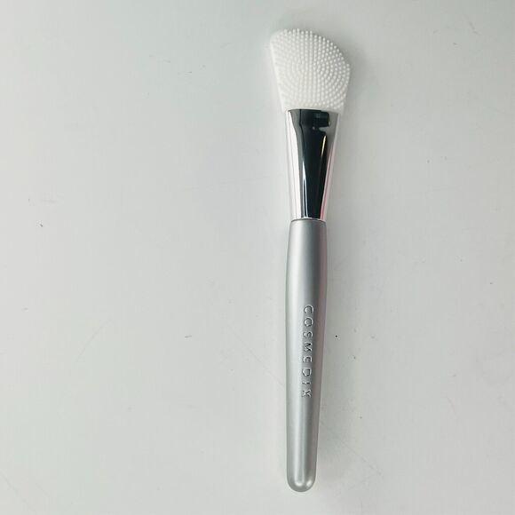 Cosmedix Cleansing + Silicone Mask Applicator 2pc Brush Set Silver White NIB - Picture 7 of 9